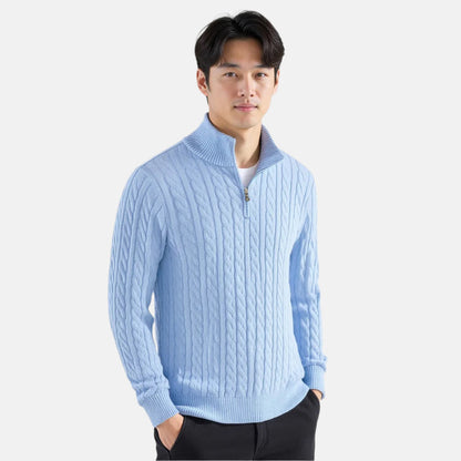 COTTON ZIPPED SWEATER