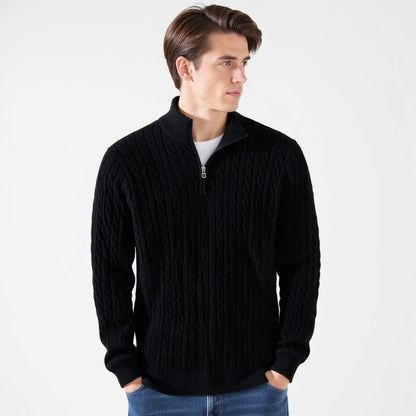 COTTON ZIPPED SWEATER