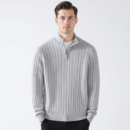 COTTON ZIPPED SWEATER